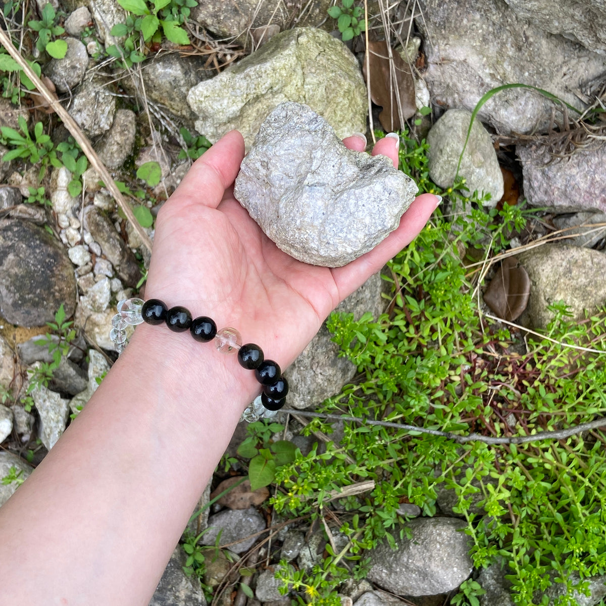 Healing Crystal Bracelet | Strength Through the Valley | Jibai · Wearable Poetic Art | Jo's Art Jewelry