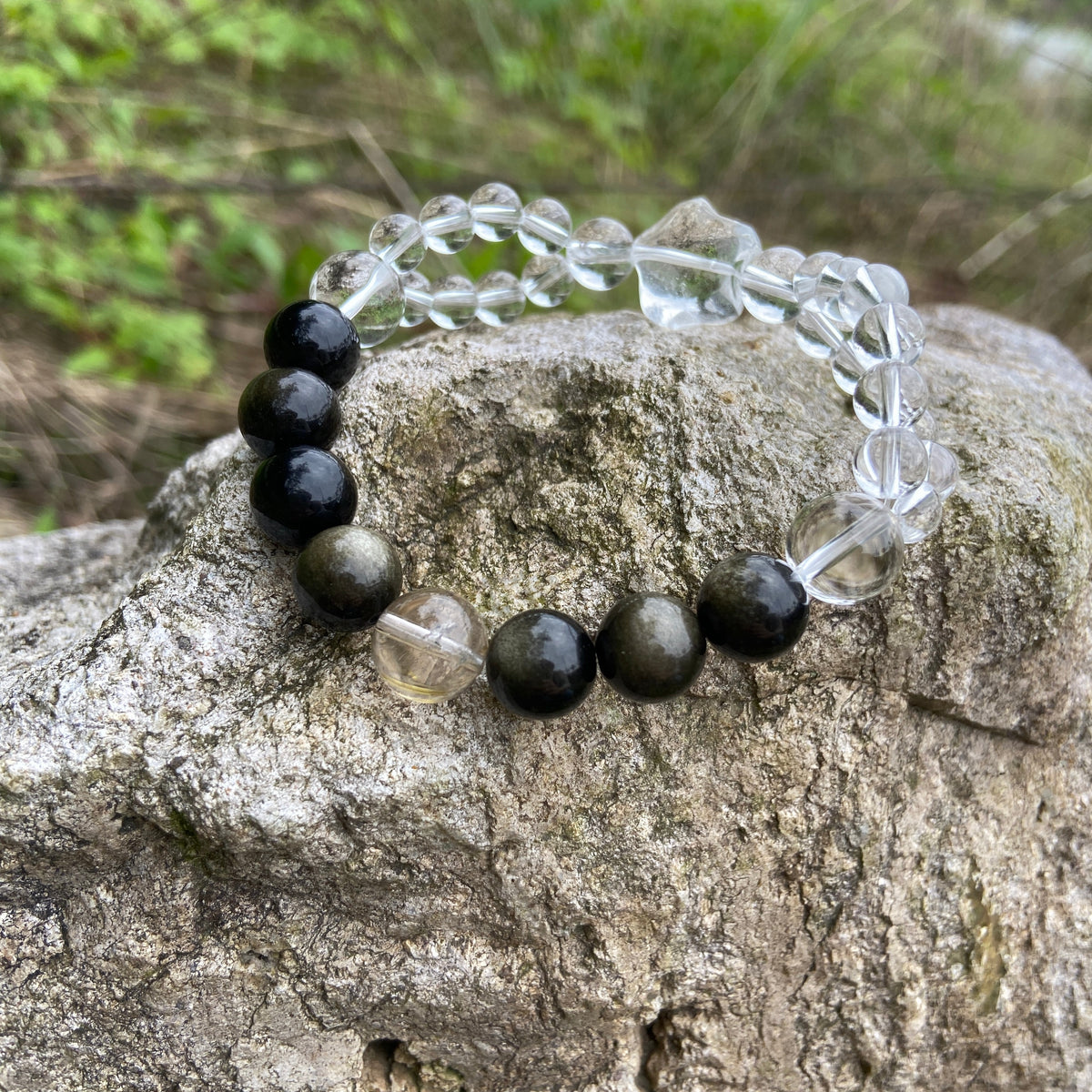 Healing Crystal Bracelet | Strength Through the Valley | Jibai · Wearable Poetic Art | Jo's Art Jewelry