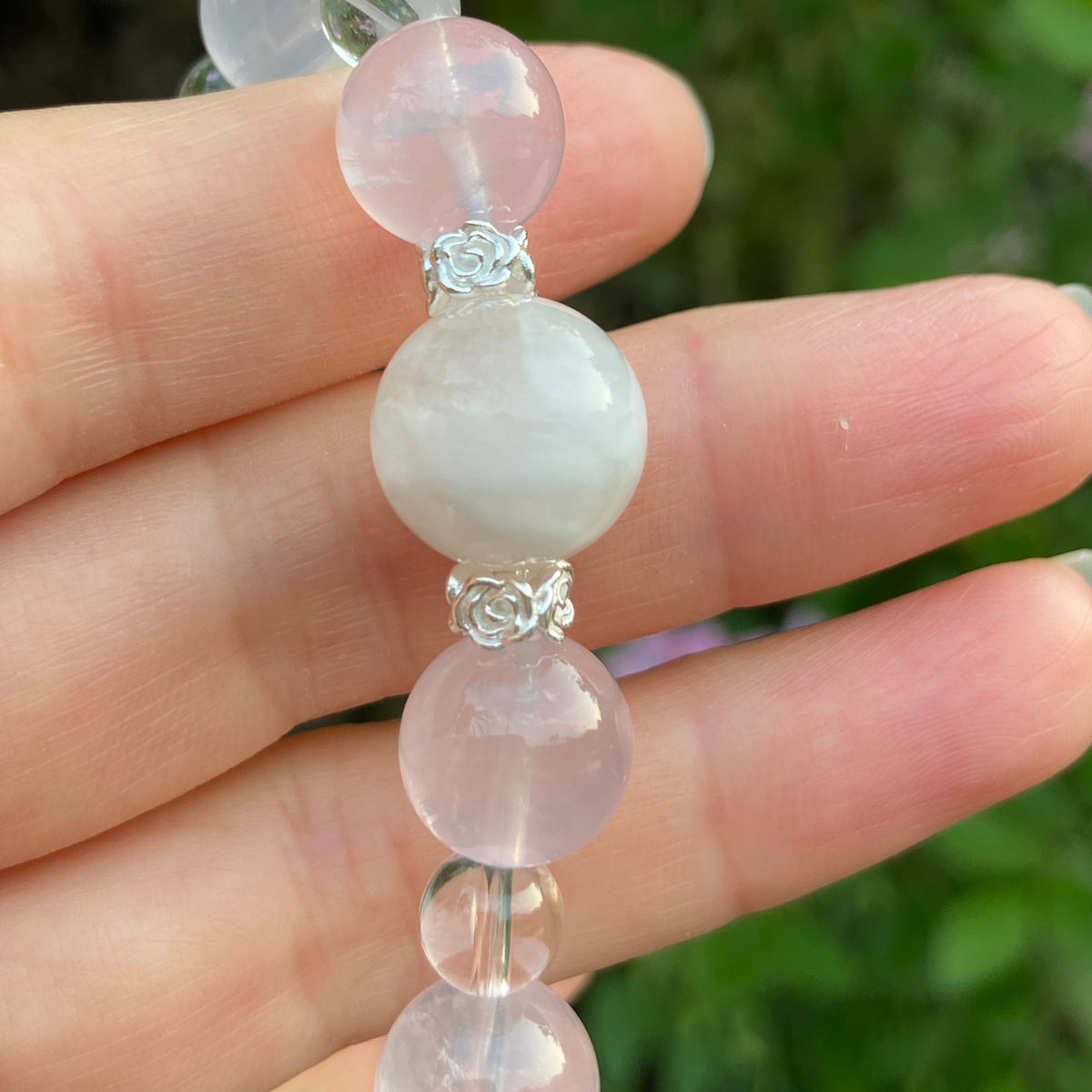 Liuguang · Love Bracelet | Mozambique Star Rose Quartz · White Snowflake Phantom Quartz · Clear Quartz | Original Design