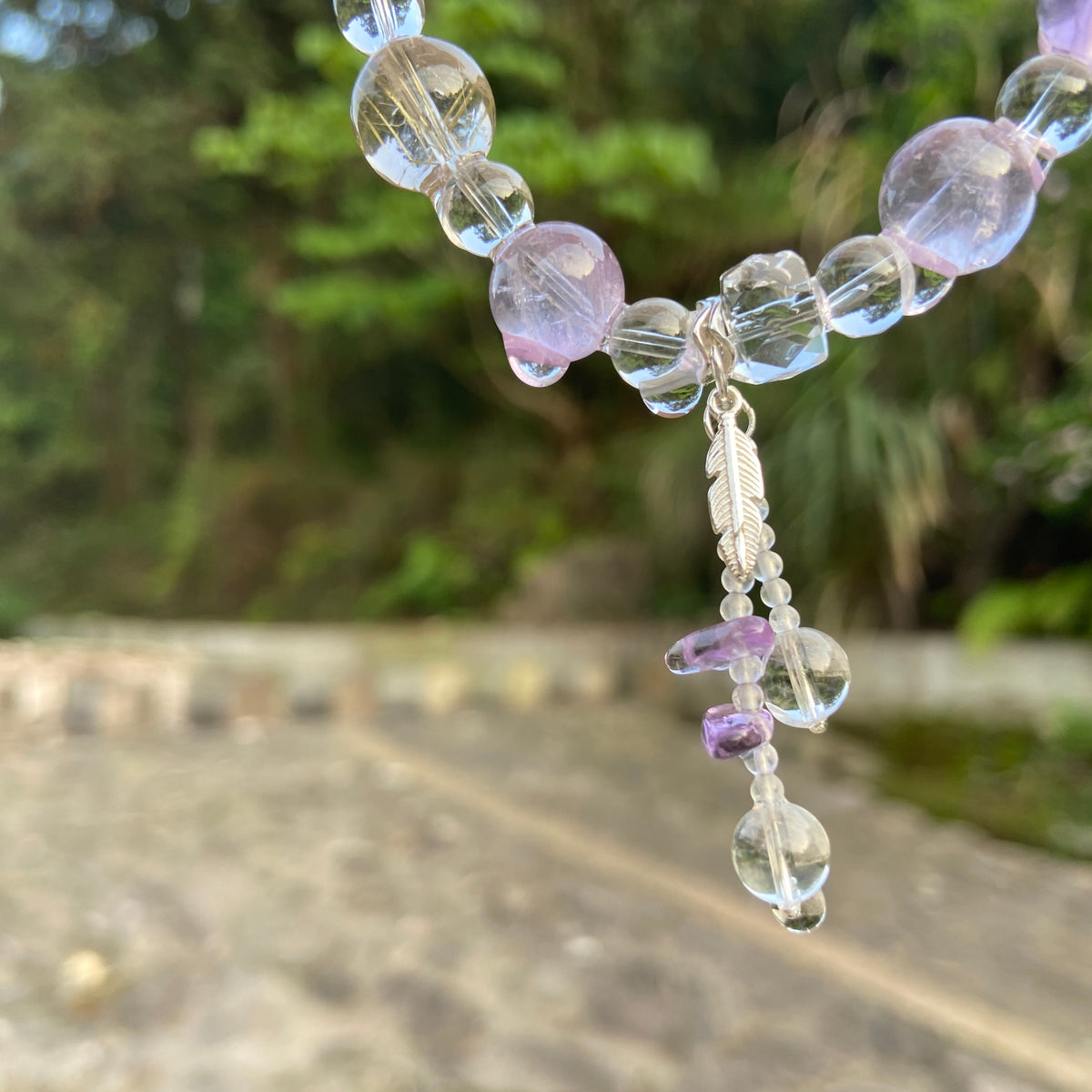 Youran · Serenity Bracelet | Lavender Amethyst · Gold Rutilated Quartz · Clear Quartz | Original Design