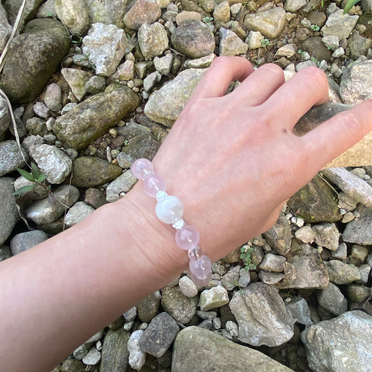 Liuguang · Love Bracelet | Mozambique Star Rose Quartz · White Snowflake Phantom Quartz · Clear Quartz | Original Design