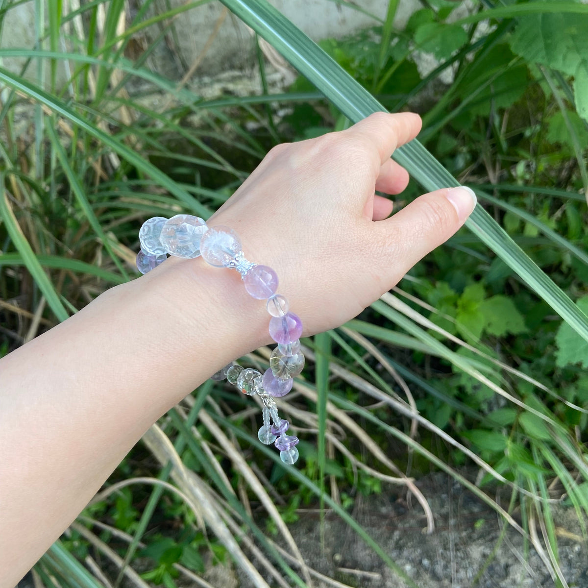 Youran · Serenity Bracelet | Lavender Amethyst · Gold Rutilated Quartz · Clear Quartz | Original Design