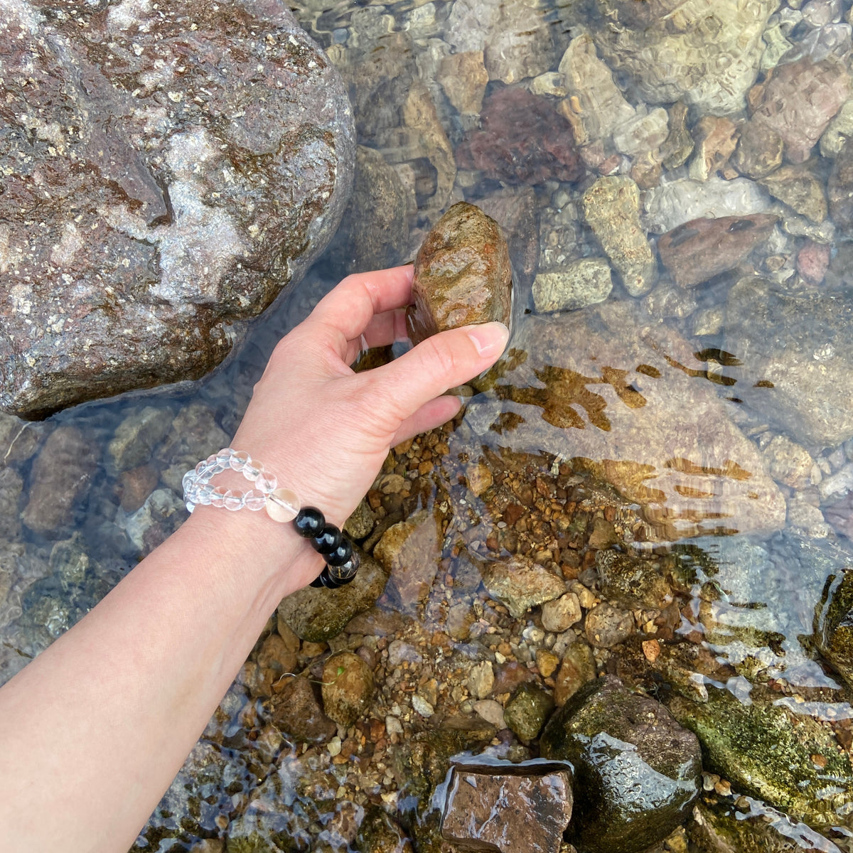 Healing Crystal Bracelet | Strength Through the Valley | Jibai · Wearable Poetic Art | Jo's Art Jewelry