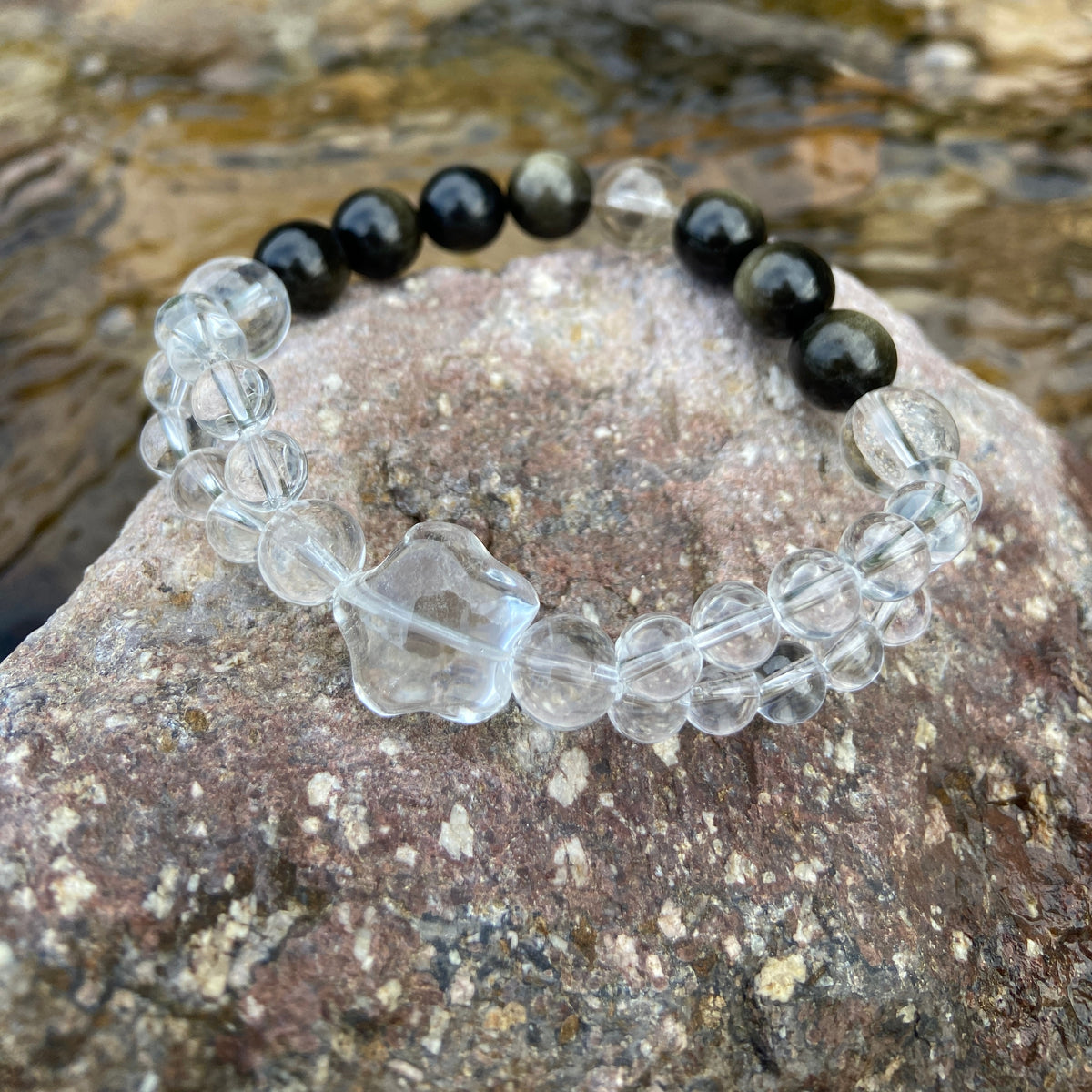 Healing Crystal Bracelet | Strength Through the Valley | Jibai · Wearable Poetic Art | Jo's Art Jewelry