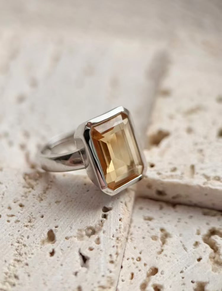 Natural Stone S925 Silver Handmade Custom Ring【No Appreciation Period, Note Ring Size When Ordering】