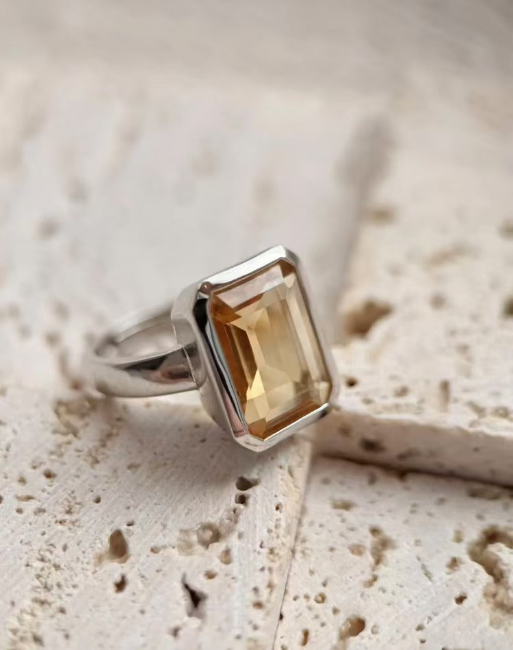 Natural Stone S925 Silver Handmade Custom Ring【No Appreciation Period, Note Ring Size When Ordering】