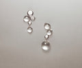 Hesheng Micro-Cluster Natural White Crystal Earrings Teardrop Asymmetric Luxury Statement Jewelry