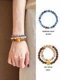Mountain Moon - New Chinese Style Tiger's Eye & Kyanite Healing Bracelet