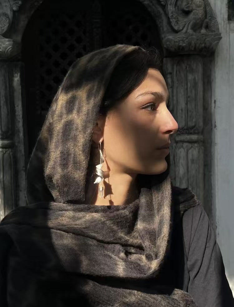 Spiral of Light / Handmade 925 Silver Crystal Spiral Earrings