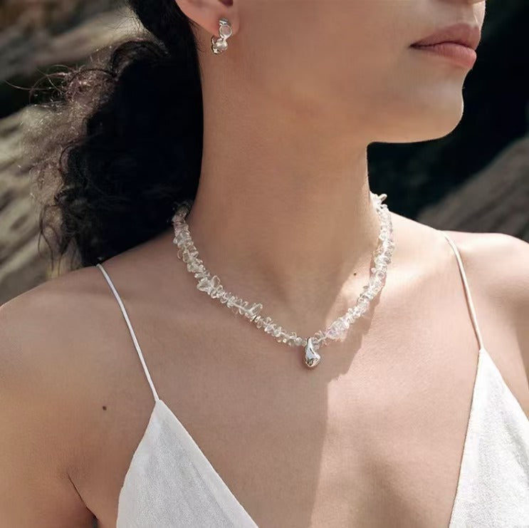 Dancing in the Rain Crystal Drop Necklace