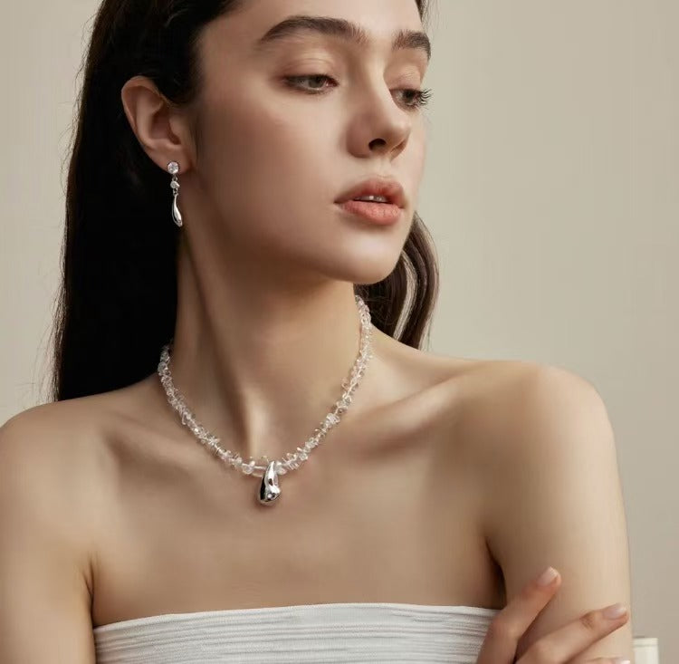 Dancing in the Rain Crystal Drop Necklace