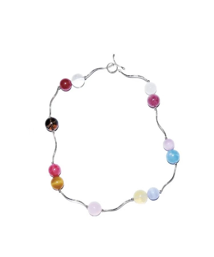 Sunset Starry River · Original Handmade Natural Stone Crystal Necklace