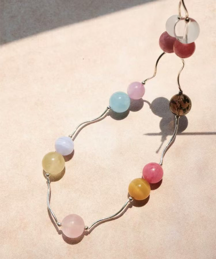 Sunset Starry River · Original Handmade Natural Stone Crystal Necklace