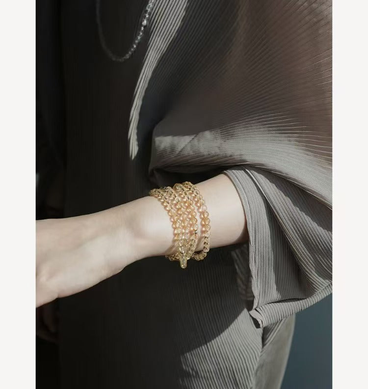 Original Crystal Design Series - High Quality Multi-Layer 925 Silver Crystal Bracelet