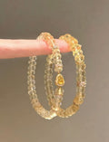 [Golden Ingot] Brazilian Citrine Diamond-Cut Abacus Beads - Hand-Cut Brilliant Citrine Wealth Attraction Bracelet