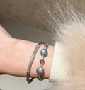 Gray Moonstone Crystal Bracelet & Necklace - Handmade 925 Silver Birthday Gift for Women