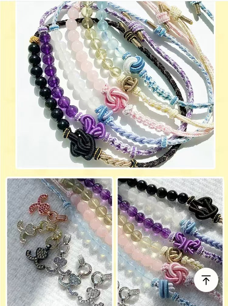 Crystal Guardian Series Citrine Braided Pet Necklace Collar Pendant - Wealth Attraction Prayer Healing